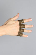 Steam Trunk Leather Knuckle Glove - Gloves - Bronze / XS - FIVE AND DIAMOND