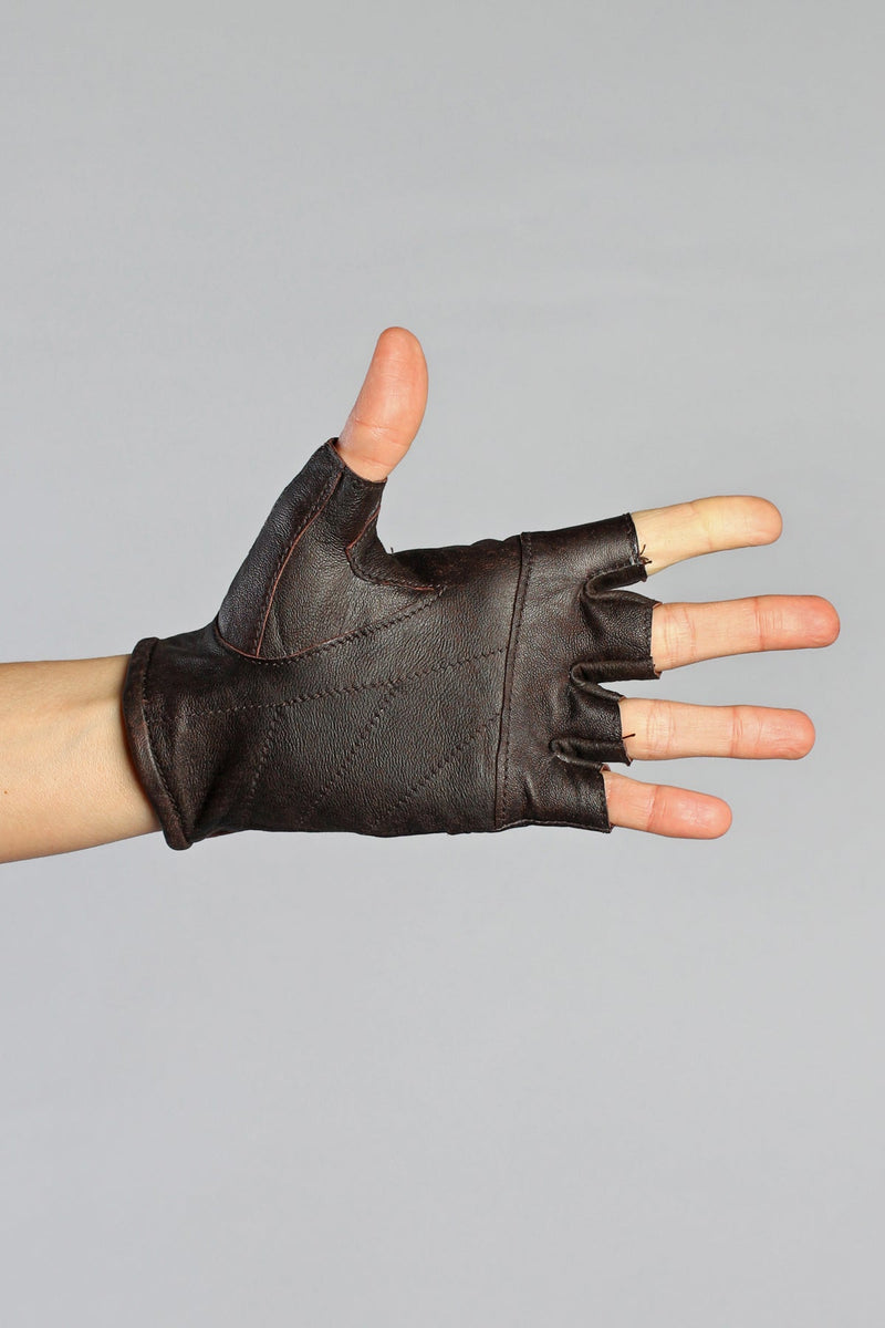 Steam Trunk Mojo Moto Riding Gloves Brown - Gloves -  - FIVE AND DIAMOND
