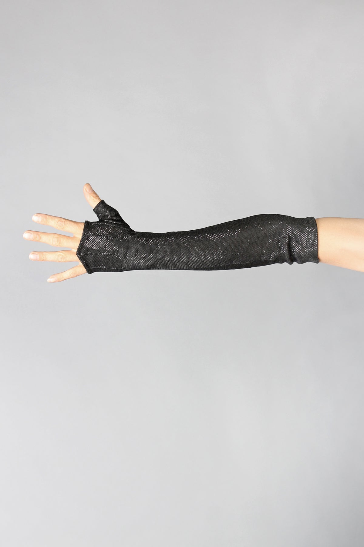 thumbnail image 2 of Fingerless Long Gloves Elbow Length Satin Gloves Opera Evening Party For Women 2 of 11