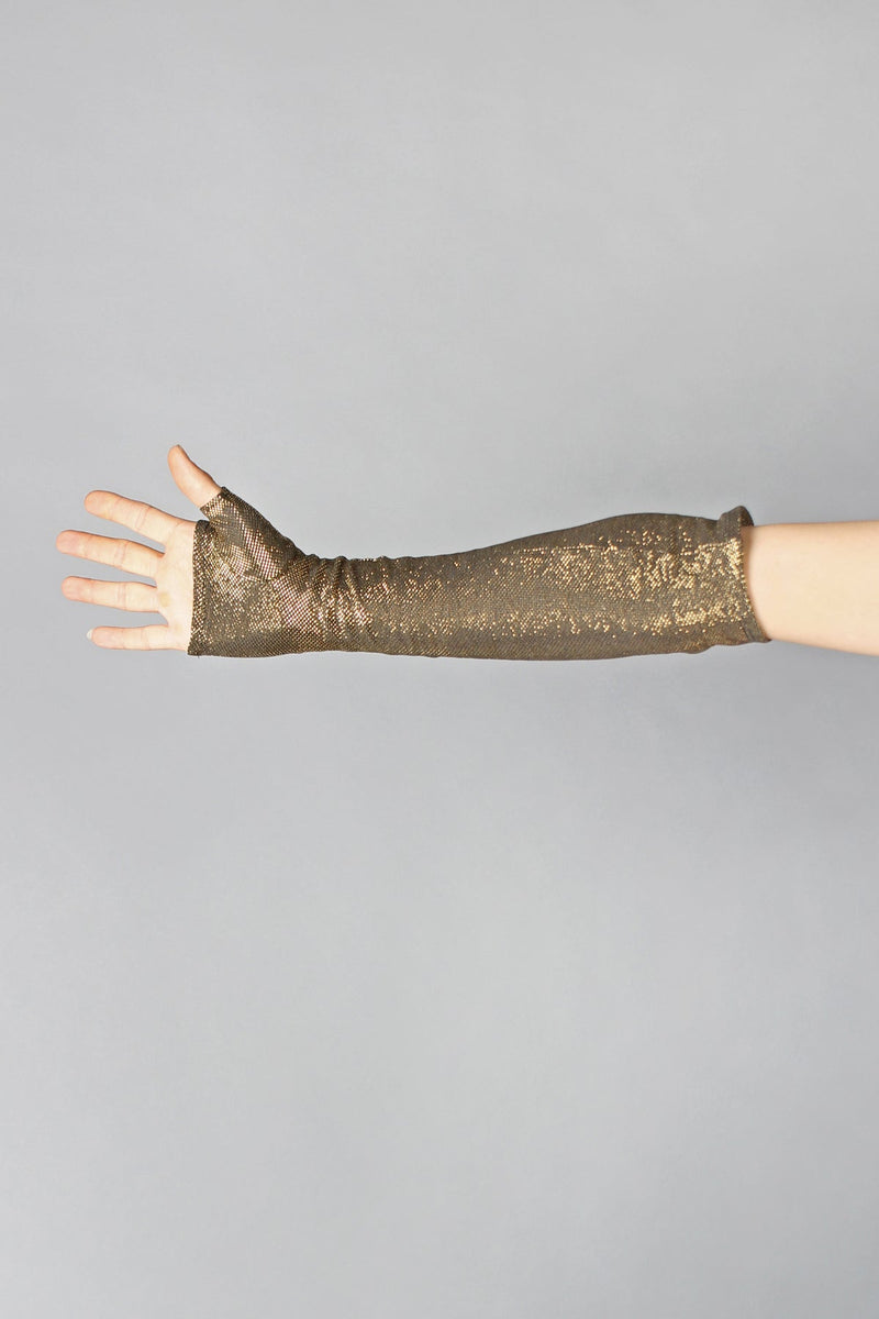 Steam Trunk Opera Glove - Gold - last one size Large - Gloves -  - FIVE AND DIAMOND