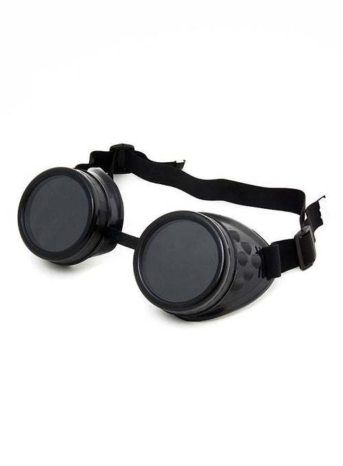 Steampunk Round Goggles - black - Goggles -  - FIVE AND DIAMOND